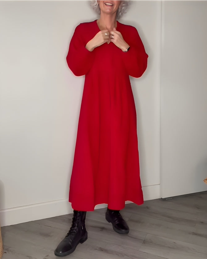 Amanda™ - Robe longue avec col en V